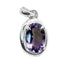 Amethyst Dainty French Silver Solitaire Purple Pendant