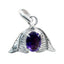Amethyst Featherlight Spanish 92.5 Silver Solitaire Purple Pendant
