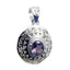 Amethyst Statement Spanish 92.5 Silver Solitaire Purple Pendant