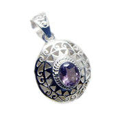 Amethyst Statement Spanish 92.5 Silver Solitaire Nella Filigree Purple Pendant Jewellery