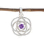 Amethyst Delicate German 925 Silver Solitaire Purple Pendant