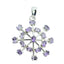 Amethyst Classic Turkish Sterling Silver multiple Purple Pendant