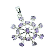 Amethyst Classic Turkish Sterling Silver multiple Carolina Cocktail Purple Pendant Jewellery