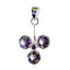 Amethyst Featherlight Moroccan 92.5 Silver quarter Purple Pendant