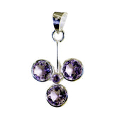 Amethyst Featherlight Moroccan 92.5 Silver quarter Purple Pendant
