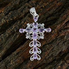 Pendentif Clara Armor violet en argent 925 et améthyste russe