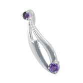 Amethyst Featherlight Mexican Silver Toi et Moi Riley Trendy Purple Pendant Jewelry