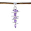 Amethyst Tiny American Silver Penta Purple Pendant