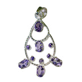Amethyst Eye-catching Egyptian Silver multiple Purple Pendant