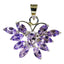 Amethyst Eye-catching American 925 Silver multiple Purple Pendant