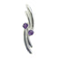 Amethyst Featherlight Mexican 92.5 Silver Toi et Moi Purple Pendant