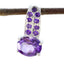 Amethyst Delicate African Silver multiple Purple Pendant