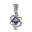 Amethyst Tiny African Sterling Silver multiple Purple Pendant