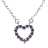 Amethyst Dainty Australian 92.5 Silver multiple Purple Pendant