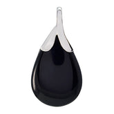 Black Onyx Mid-weight Mexican Sterling Silver Solitaire Black Pendant