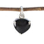 Black Onyx Delicate Spanish Sterling Silver Solitaire Black Pendant
