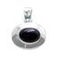 Black Onyx Classic Italian 925 Silver Solitaire Black Pendant