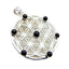 Black Onyx Statement French Silver multiple Black Pendant