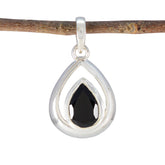 Black Onyx Delicate Spanish 92.5 Silver Solitaire Black Pendant