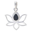 Black Onyx Elegant Korean 92.5 Silver Solitaire Black Pendant