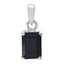 Black Onyx Delicate French Silver Solitaire Black Pendant