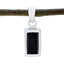 Black Onyx Delicate Spanish Silver Solitaire Black Pendant