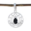 Black Onyx Dainty Spanish 925 Silver Solitaire Black Pendant
