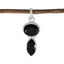 Black Onyx Whisper-thin Moroccan 92.5 Silver Toi et Moi Black Pendant