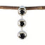 Black Onyx Dainty Turkish Silver Trilogy Black Pendant