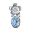 Blue Topaz Essential French 925 Silver Solitaire Blue Pendant
