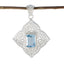 Blue Topaz Statement Spanish Silver Solitaire Blue Pendant