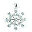 Blue Topaz Eye-catching American 925 Silver multiple Blue Pendant