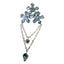 Blue Topaz Featherlight Moroccan 925 Silver multiple Blue Pendant
