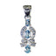 Blue Topaz Classic Indian Silver multiple Blue Pendant