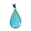 Blue Chalcedony Essential Turkish Sterling Silver Solitaire Blue Pendant