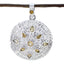Citrine Statement German Sterling Silver multiple Yellow Pendant
