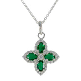 Emerald CZ Classic African 925 Silver multiple Green Pendant