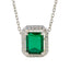 Emerald CZ Classic Middle Eastern 92.5 Silver multiple Green Pendant