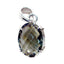 Green Amethyst Featherlight Turkish 92.5 Silver Solitaire Light Green Pendant