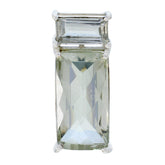 Green Amethyst Elegant Korean 925 Silver Toi et Moi Light Green Pendant