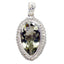 Green Amethyst Chunky Turkish Silver Solitaire Light Green Pendant