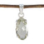 Green Amethyst Eye-catching Latin American 925 Silver Solitaire Light Green Pendant