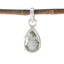 Green Amethyst Elegant Japanese Sterling Silver Solitaire Light Green Pendant