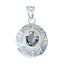 Green Amethyst Featherlight Spanish Silver Solitaire Light Green Pendant