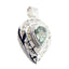 Green Amethyst Statement Italian 92.5 Silver Solitaire Light Green Pendant