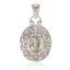 Green Amethyst Statement German 92.5 Silver Solitaire Light Green Pendant