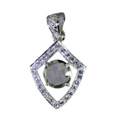 Green Amethyst Eye-catching Indian Silver multiple Light Green Pendant