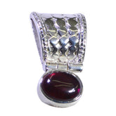 Garnet Whisper-thin Spanish Sterling Silver Solitaire Red Pendant