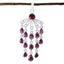 Garnet Mid-weight Egyptian Silver multiple Red Pendant