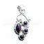Garnet Eye-catching Latin American Silver quarter Red Pendant